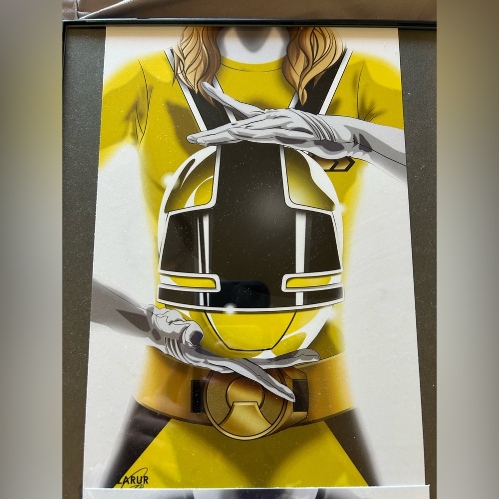 Yellow samurai power ranger art print